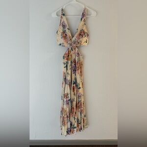 Abercrombie & Fitch Floral Maxi Dress - Cream and Multicolor